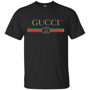 Gucci Logo Classic Unisex Logo Replica Black Unisex Tshirt