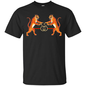 Gucci Couple Tiger New Collection 2018 Replica Black Unisex Tshirt