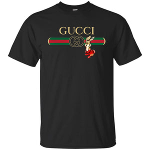 Gucci Rabbit Embroidery Replica Black Unisex Tshirt